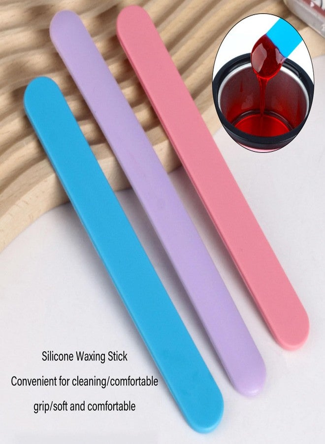TARSHYRY Silicone Wax Spatulas, Reusable Stir Sticks for Hair Removal, Crafts, Non Stick Soft Silicone, Convenient Cleaning, Multi Purpose (Blue) - Image 2